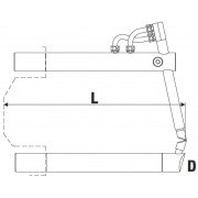 Нижнее изогнутое плечо L=1030мм TECNA 4777 (тип D) для клещей TECNA 3327, 3328