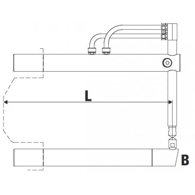 Нижнее прямое плечо TECNA 4776 L=1030мм (тип B) для клещей TECNA 3327, 3328 Нижнее прямое плечо TECNA 4776 L=1030мм (тип B) для клещей TECNA 3327, 3328