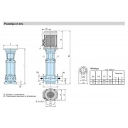 Вертикальный многоступенчатый насосный агрегат Calpeda MXV 100-9005