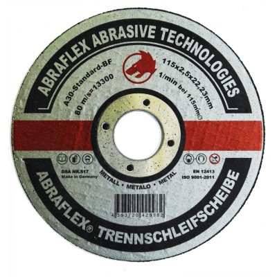 Круг отрезной Abraflex A30R Standard BF 115X2,5X22,23 Круг отрезной Abraflex A30R Standard BF 115X2,5X22,23