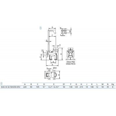 Донное присоединительное устройство Zenit DAC-N32-50/G50-65V Донное присоединительное устройство Zenit DAC-N32-50/G50-65V