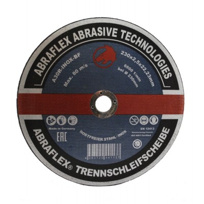 Круг отрезной Abraflex A30R INOX BF 230x2.5x22.23 mm Круг отрезной Abraflex A30R INOX BF 230x2.5x22.23 mm