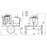 Дизельная мотопомпа VAR 12-400 FZD24 G10 TRAILER
