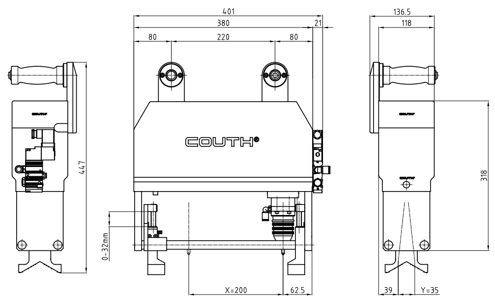 Чертеж COUTH Deep Mark 200x35P