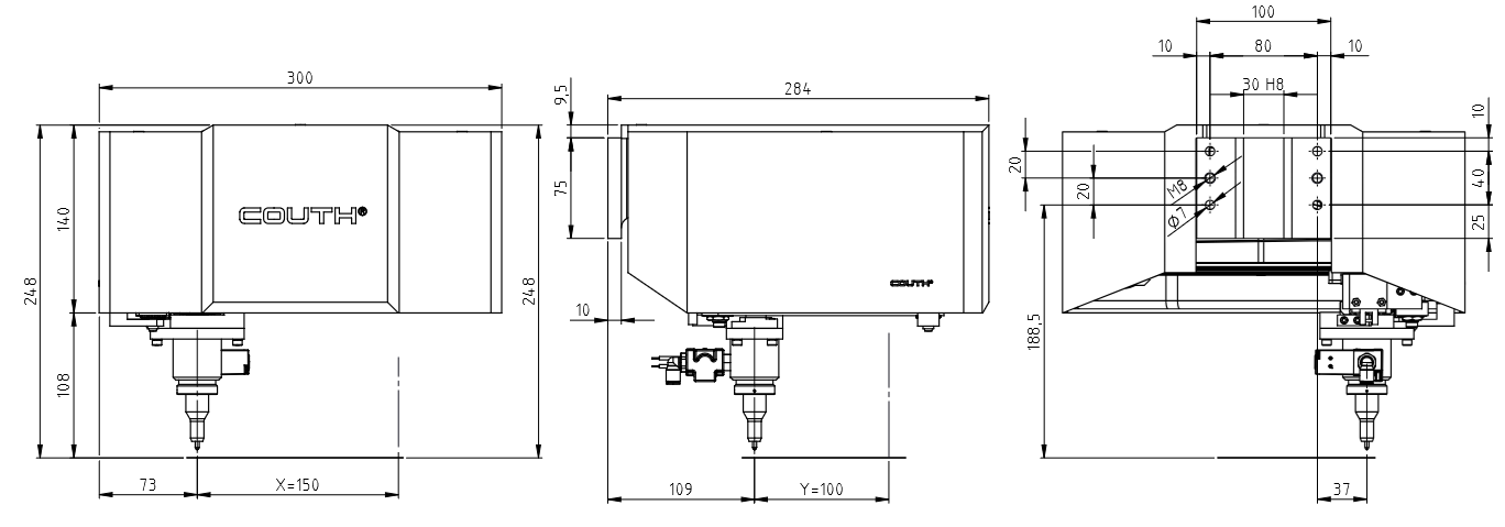 Чертеж COUTH Standard Dot Peen 150x100U